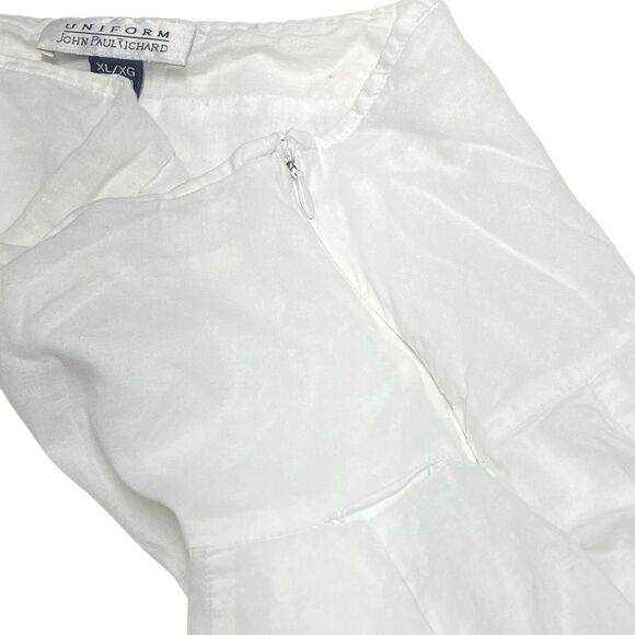 Uniform John Paul Richard Ivory Fit and Flare Tulle Hem Skirt - Picture 2 of 6